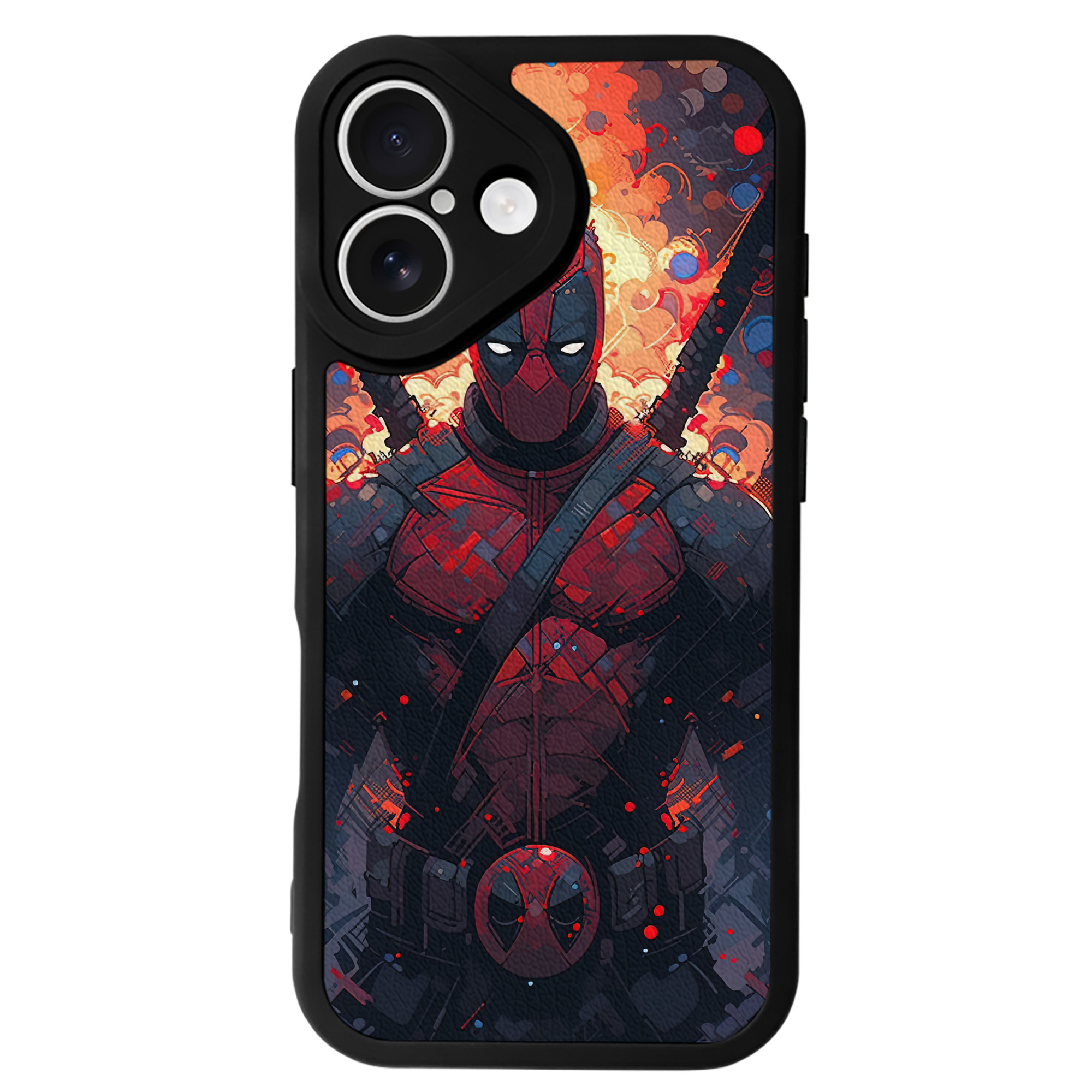 （画像用） Deadpool デッドプール 【iPhone 16シリーズ対応】シリコンスマホケース（レザー調） 材質：シリコン